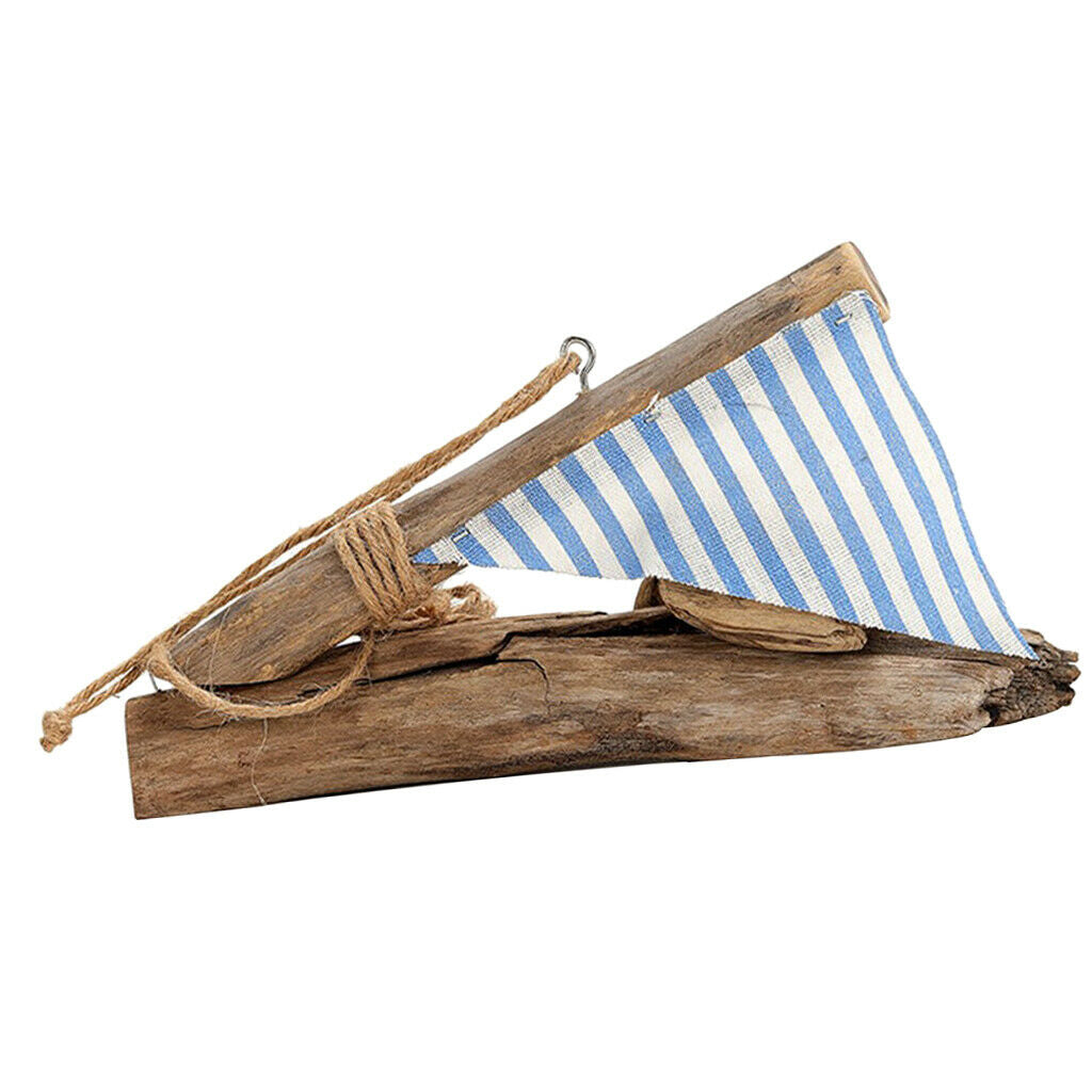 Creative Mediterranean Sailboat Wall Hanging Ornament Decorative Wood Craft