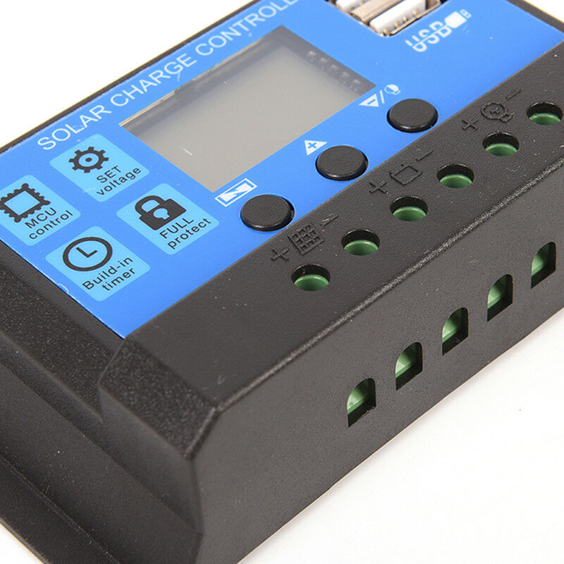 10A 12V/24V Solar Panel Charger Controller Battery Regulator USB LCD SS GzDD