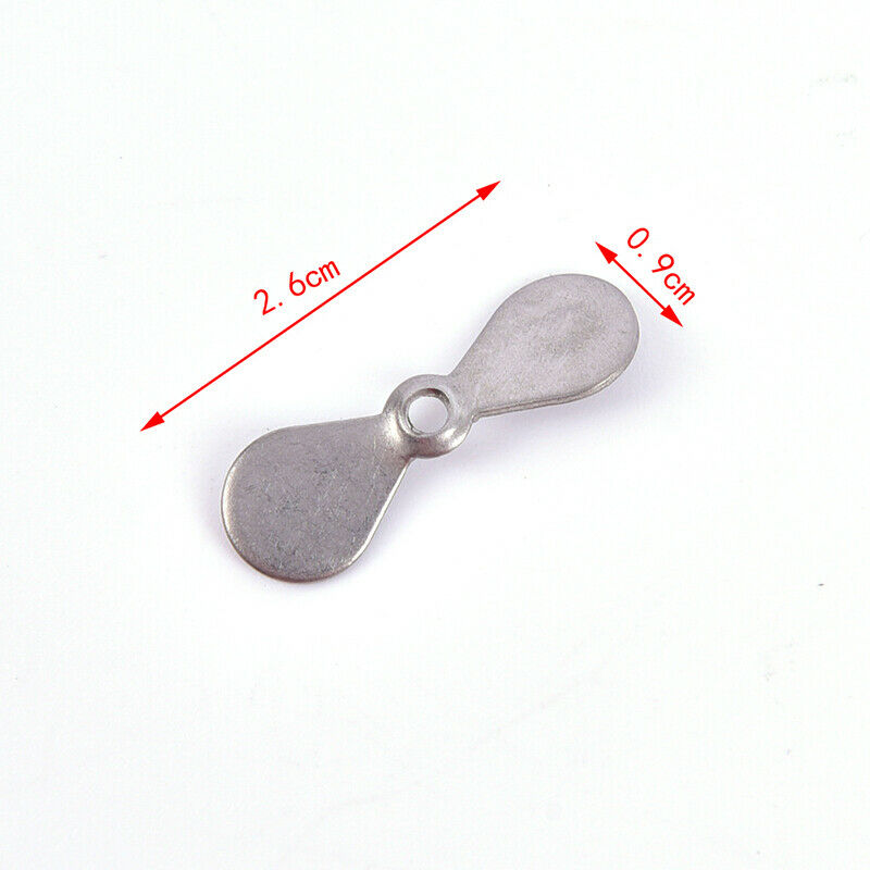 10pcs Stainelss Steel Propeller Blade for Fishing Lure / Popper / Spinner B BR