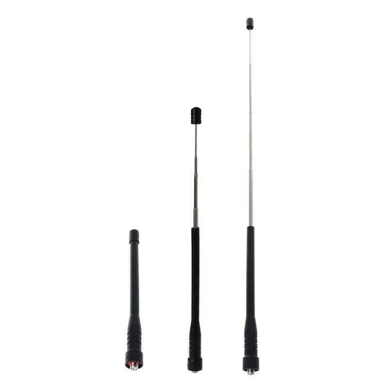 2Pcs SMA-Female 430Mhz UHF Telescopic Gain Antenna for Baofeng UV-5R 888s 777s