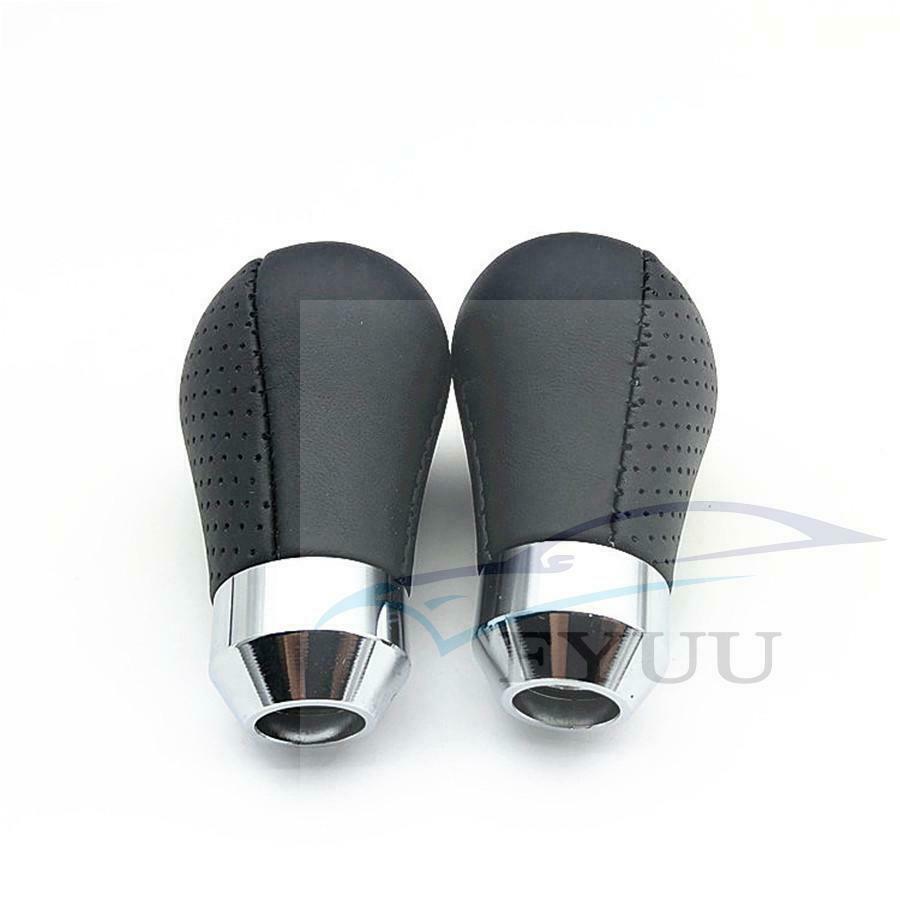 1x Leather 5 Speed Car Gear Shift Knob Stick Lever Grip Manual Shifter Universal
