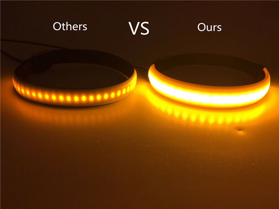 Wrap-around Zip LED Motorcycle Fork Turn Signals 130*11mm LED Strips Waterproof