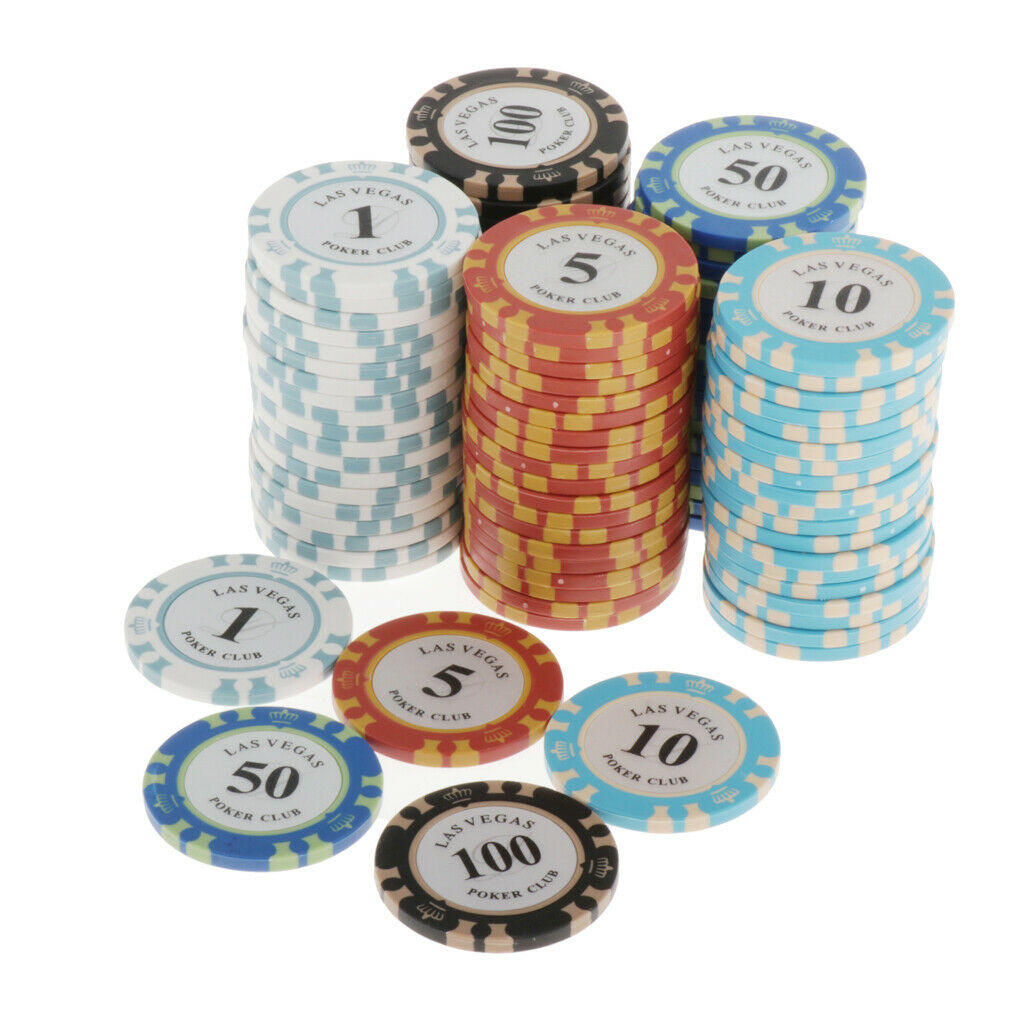 Chips Las Vegas Poker Chips Casino Cards Game Token Caly 4cm 1 5 10 50 100