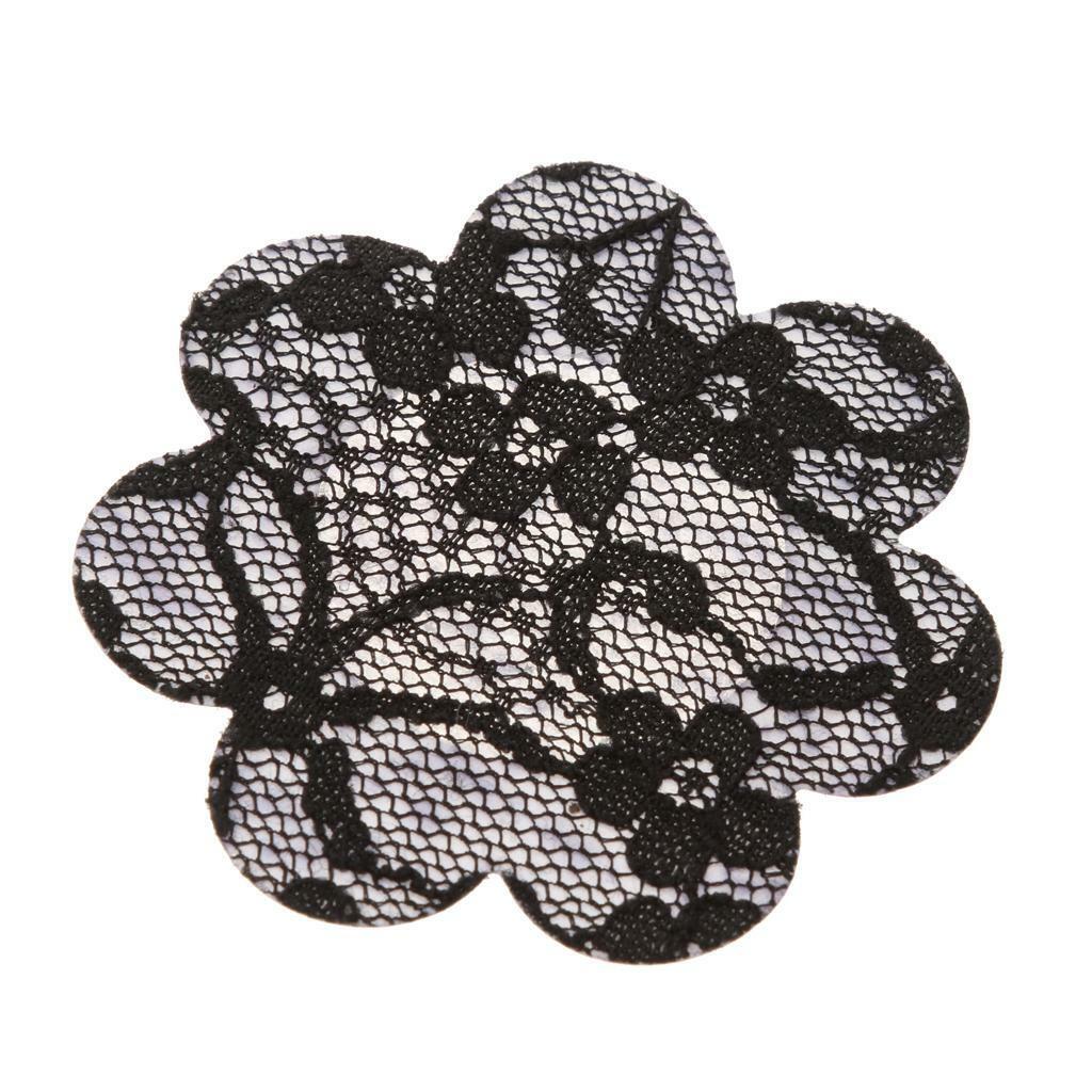 40 Pcs Disposable Breathable Lace Flower Invisible No Slip Nipple Covers Pad