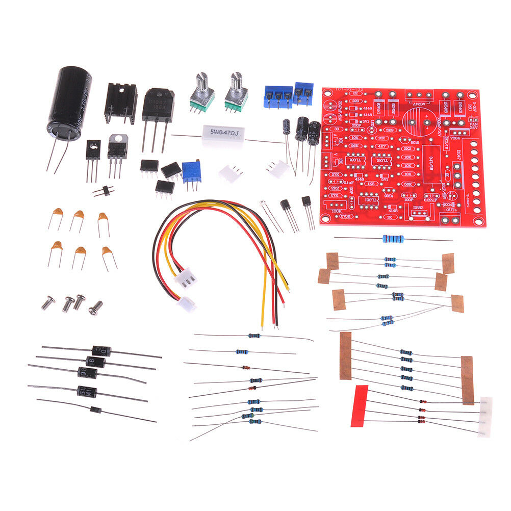 Red 0-30V 2mA-3A Continuously Adjustable DC Regulated Power Supply DIY Kit C SJ