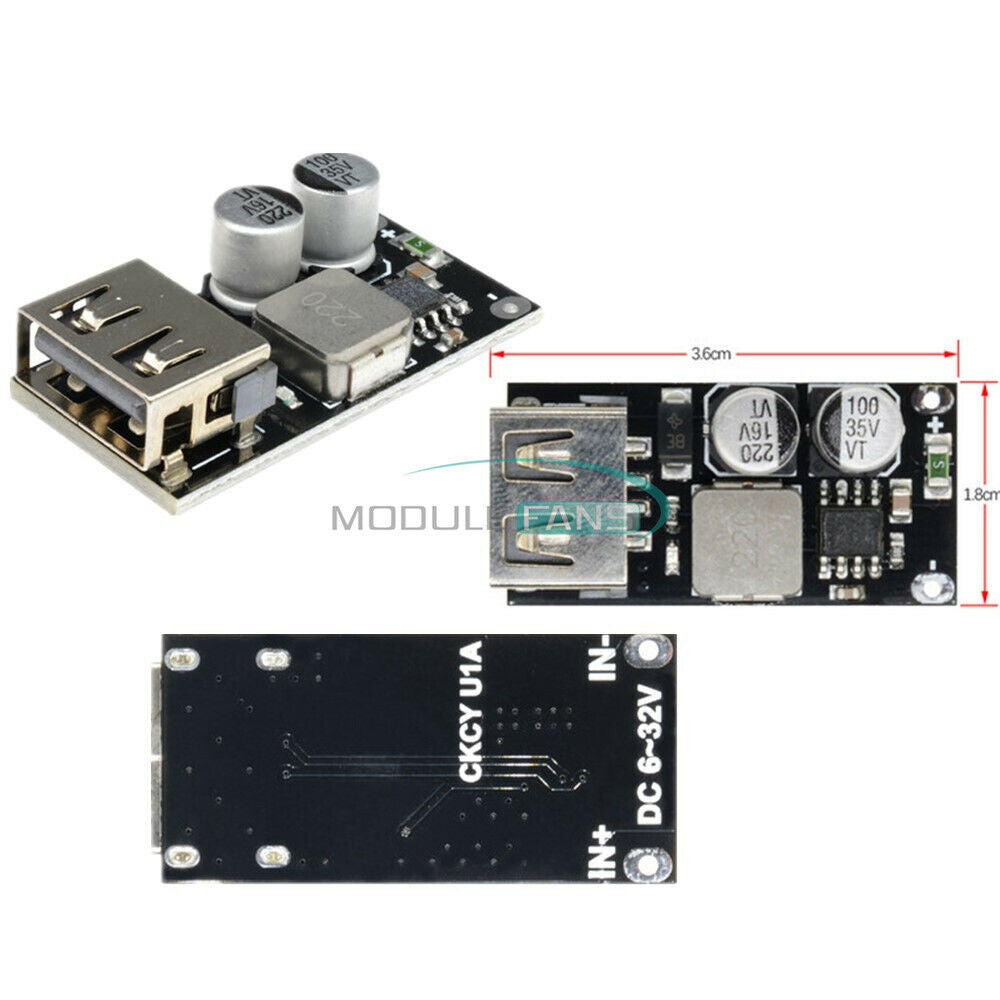 QC3.0 QC2.0 Step Down Buck Converter Charging Circuit Module 12V 24V 6-32V DC-DC