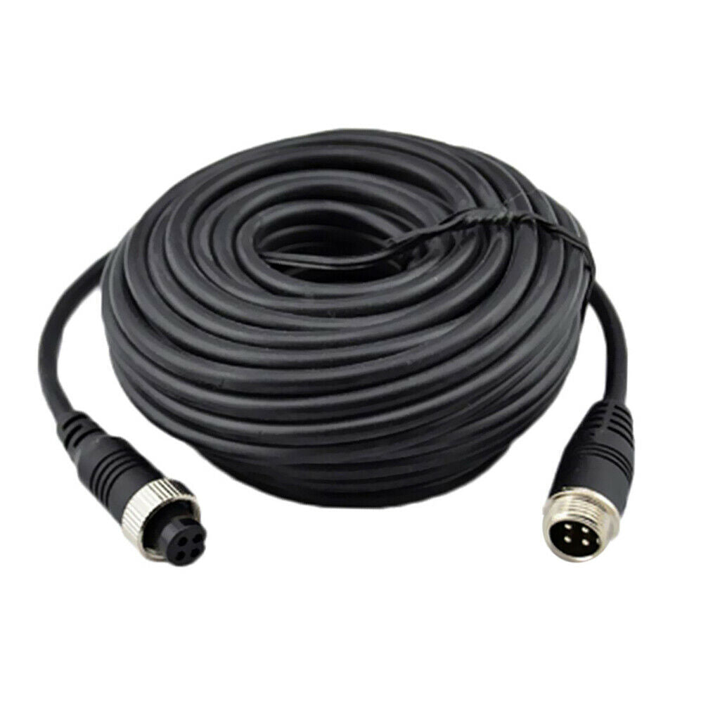 4Pin Video Extension Cable Wire forTruck Reversing Rear View Camera 5M+20M