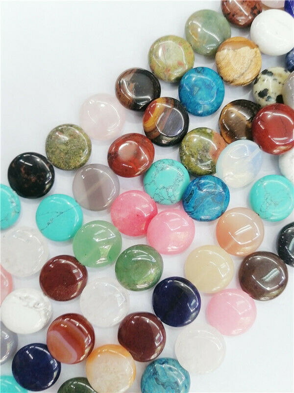 1 Strand 16x5mm Multicolor Mixed Stone Round Spacer Loose Beads DIY 15.5" HH8798