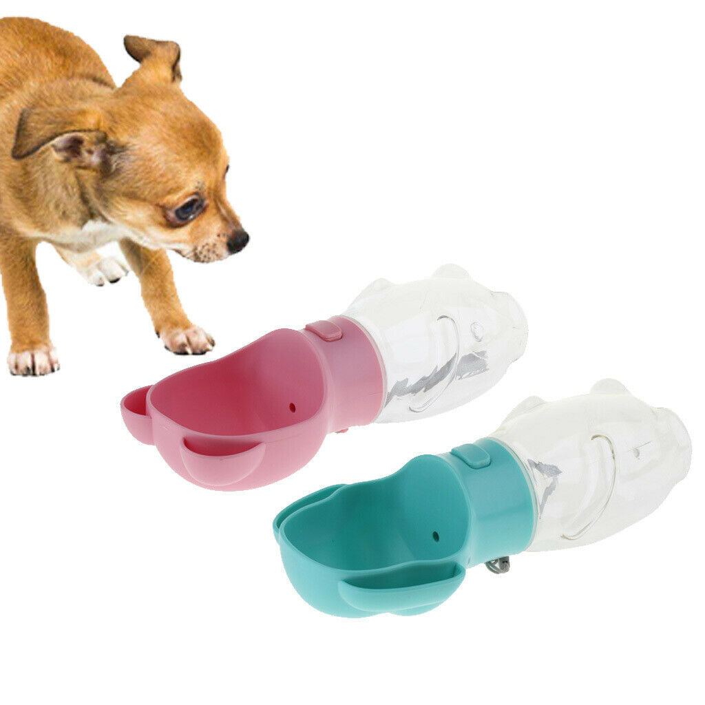 2 in 1 Dog Water Bottle, Leak-Proof Portable Dog Cat Travel Water Cup with Bowl