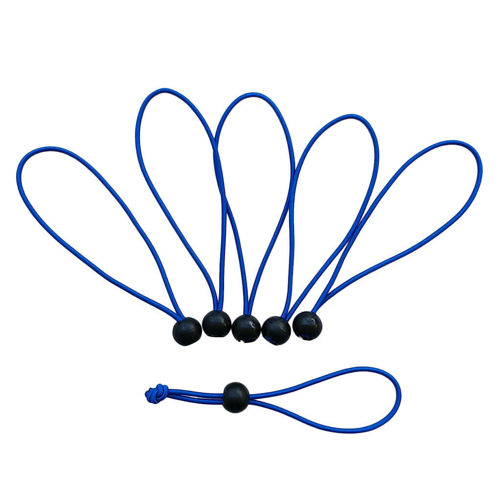 6 Pieces Heavy Duty Bungee Ball Cord Tarp Tent Tie Down Tope Blue 8 inch