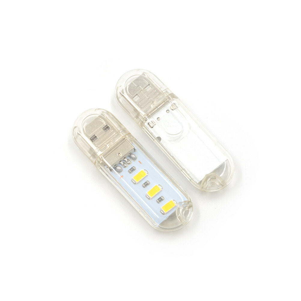 2pcs Mini USB LED Night light Camping lamp For Reading Bulb Laptops Computer DD