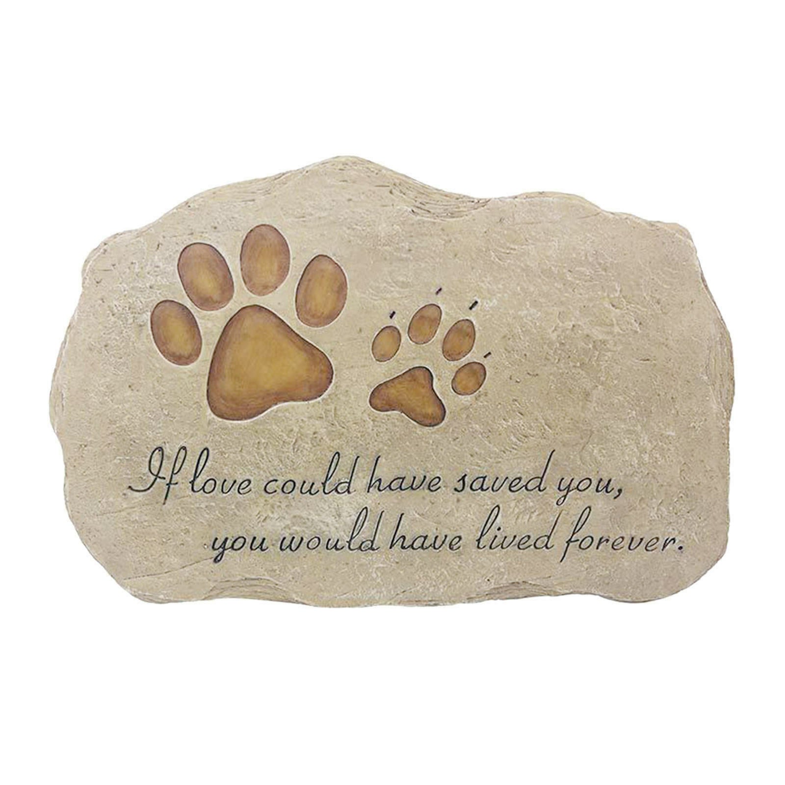 Pet Memorial Stone Weatherproof Dog Grave Marker Puppy Tombstone Ornament