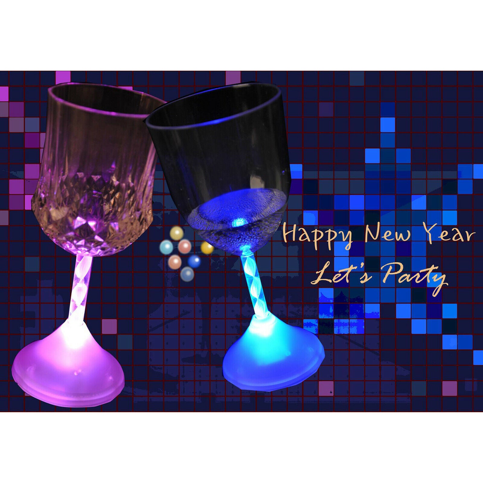 150ml Bars LED Light Up Flashing Wine Glass Goblet Colour Changing Birthdays