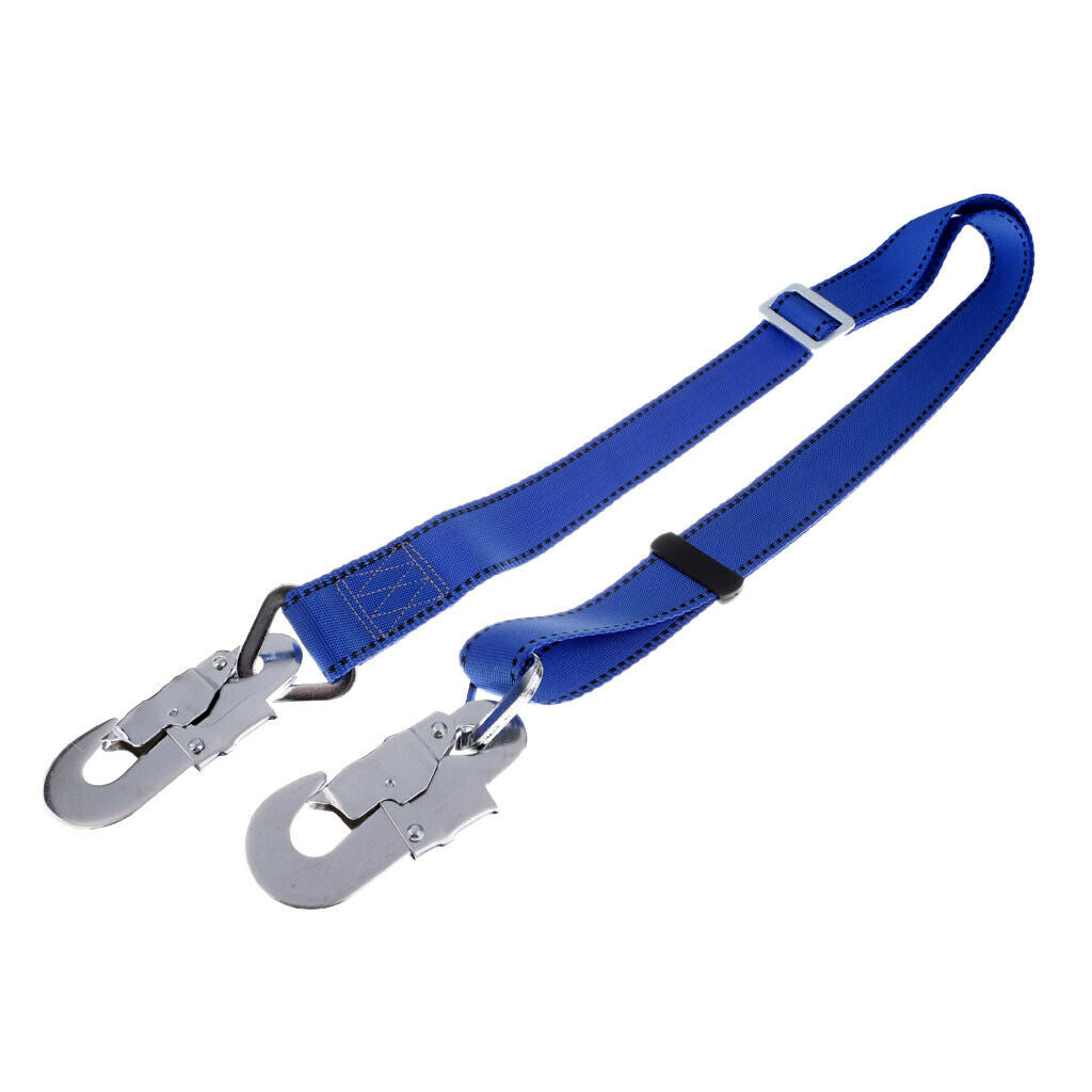 Adjustable Outdoor Climbing Safety Harness Belt Lanyard with Carabiner Buckle