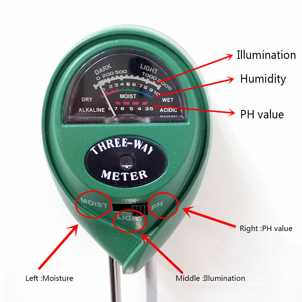 3 in1*Soil Tester Water PH Moisture Light Test Meter Kit For Garden Plant' Wn