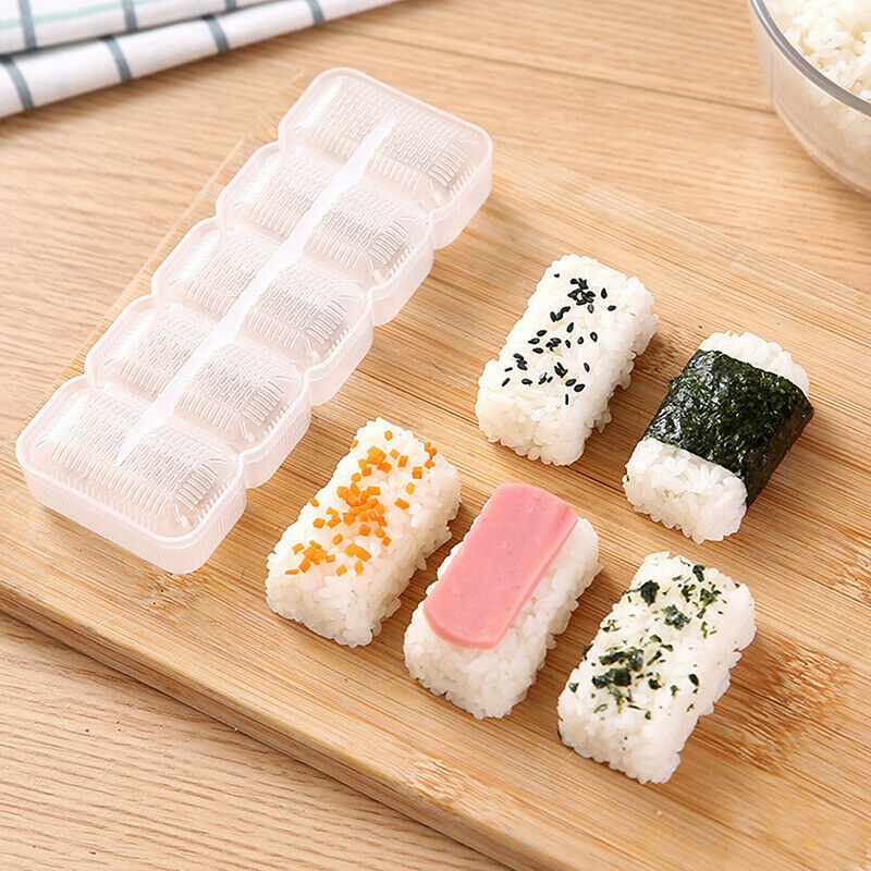 5Pcs/set Sushi Nigiri Maker Rice Ball Molds Nonstick Press Maker DIY Bento Tool