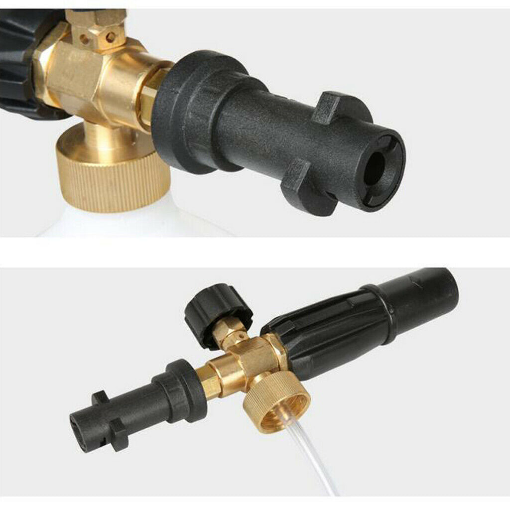 Adjustable Snow Foam Lance  Washer Bottle Pressure Car Wash  -Black