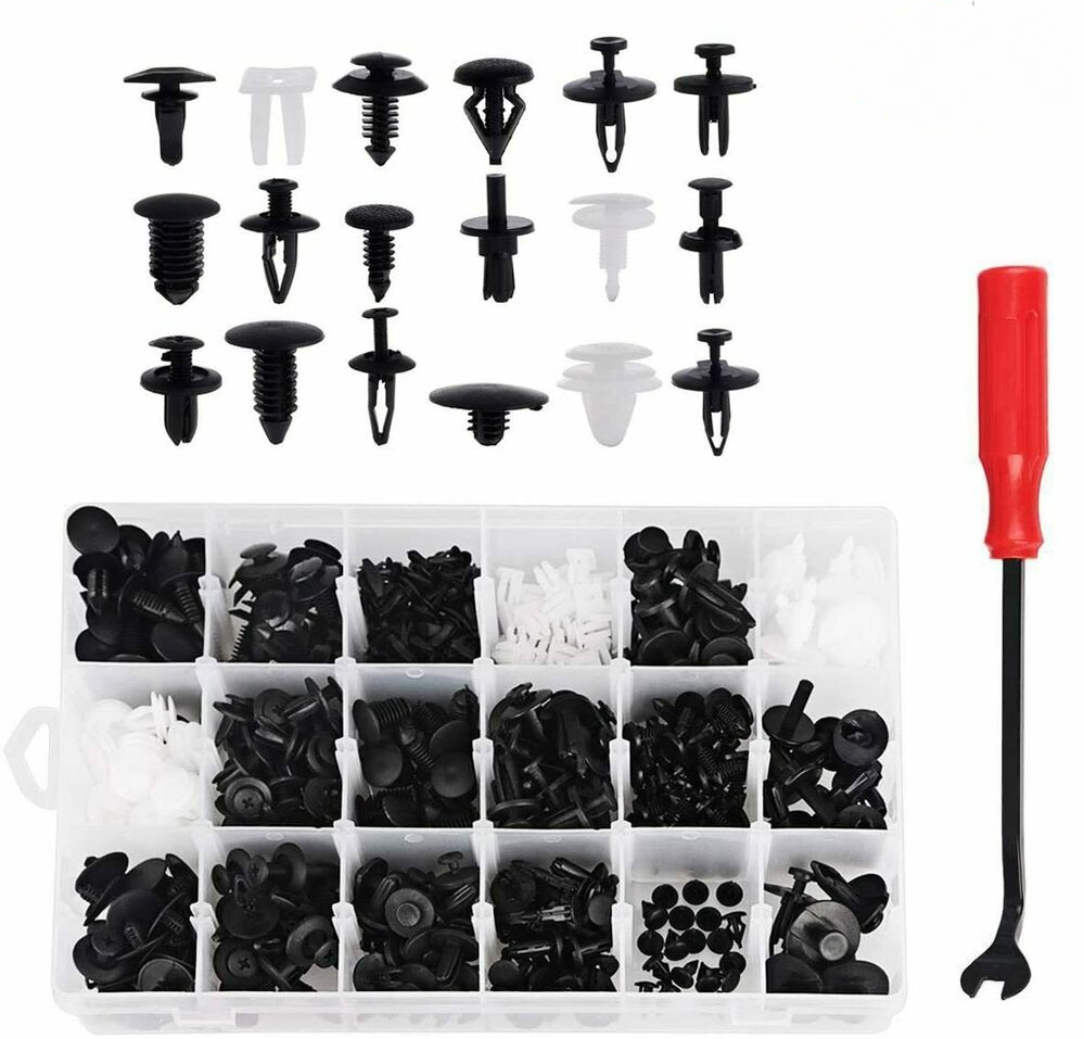 415 Pcs Plastic Rivet Bumper Push Clip + Removal Tool Fastener Fender