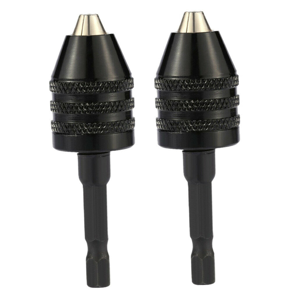 2 Pieces 1/4-inch Shank Keyless Chuck Conversion Tool for Impact Driver