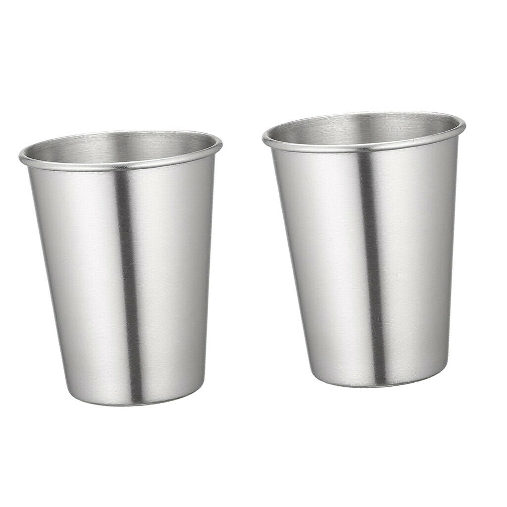 10Pcs Steel Mug Drinking Cup Coffee Tumbler Outdoor Camping Travel 320ml