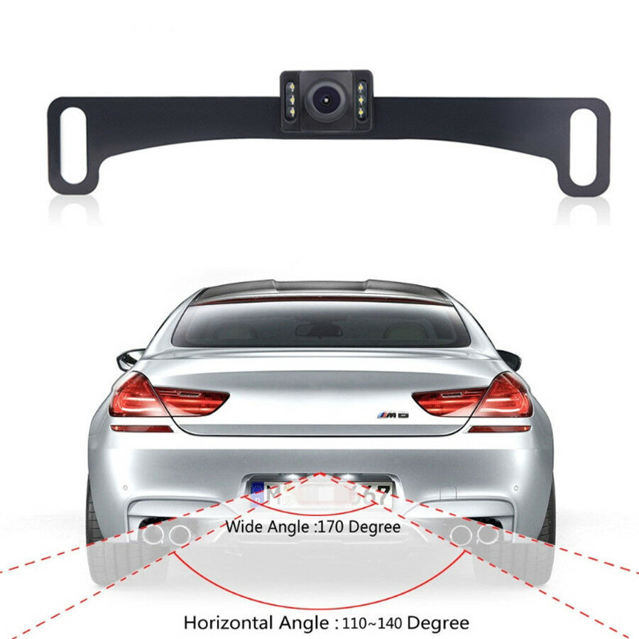 Adjustable Car Rear View Reverse Backup Camera License Plate 6LED