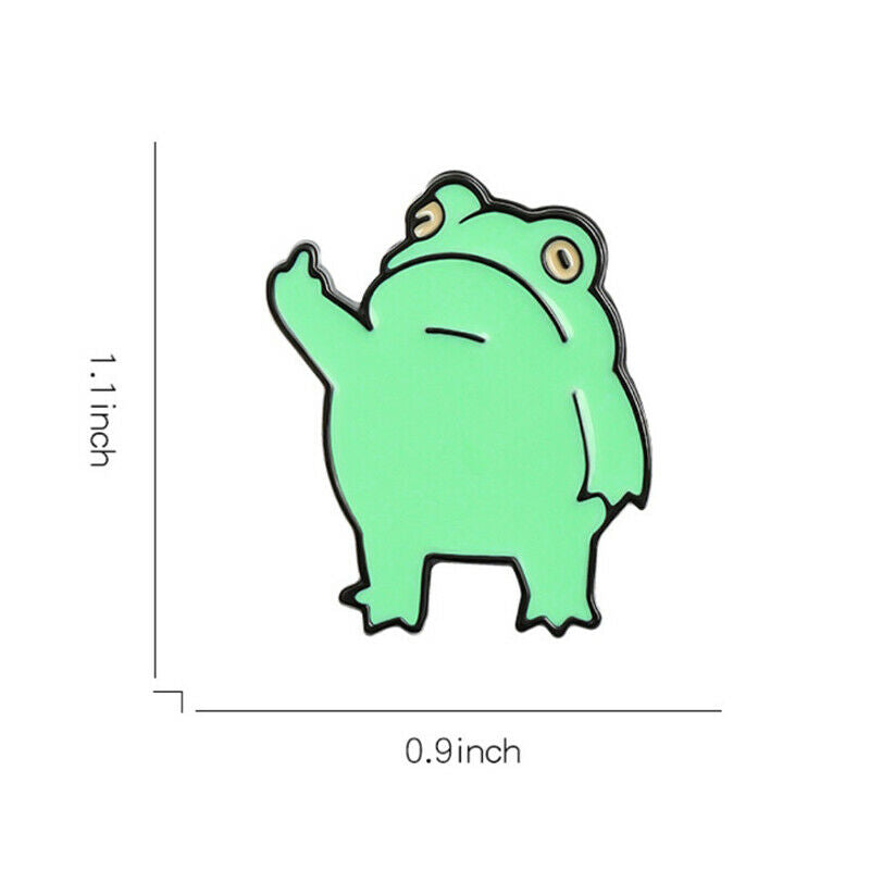 Enamel Pins Frog Brooch Collar Pin For Women Clothes Badges For Backpa.l8