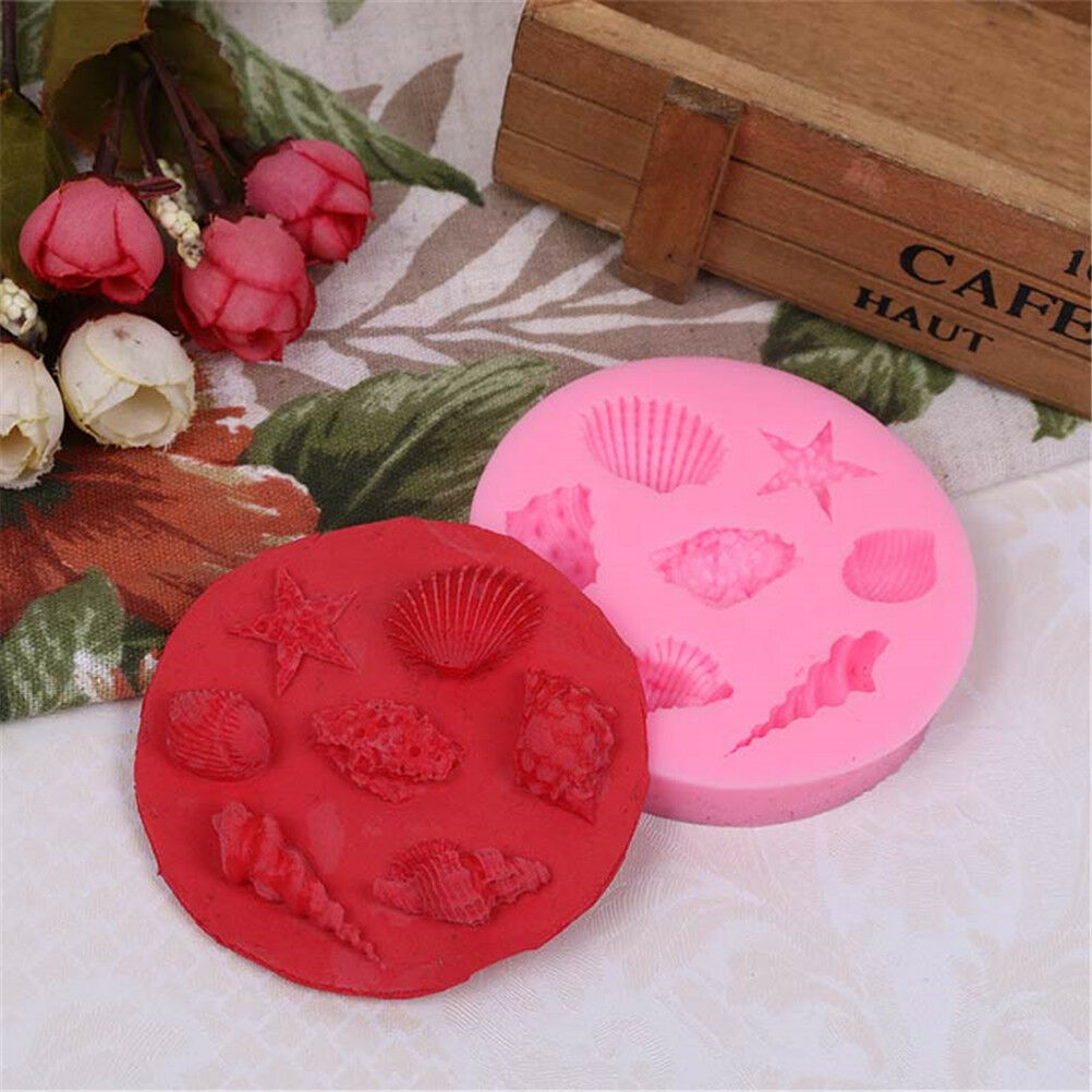 Sea Starfish Seashell Cookie Silicone Molds Cake Decorating Tools Candy M.l8