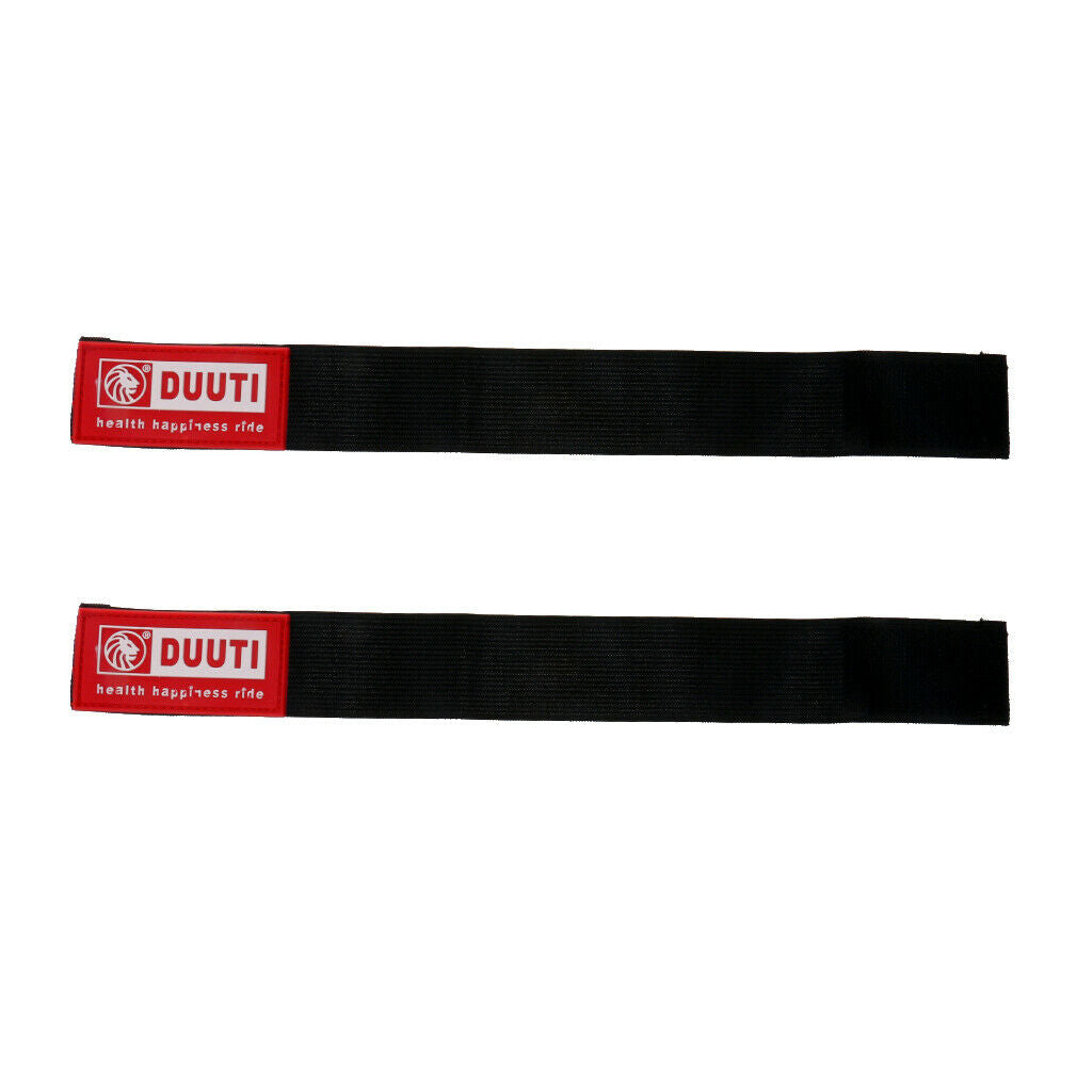 2 Pairs Bike Bind Elastic Pants Band Leg Strap Hook&Loop Cycling Accessories