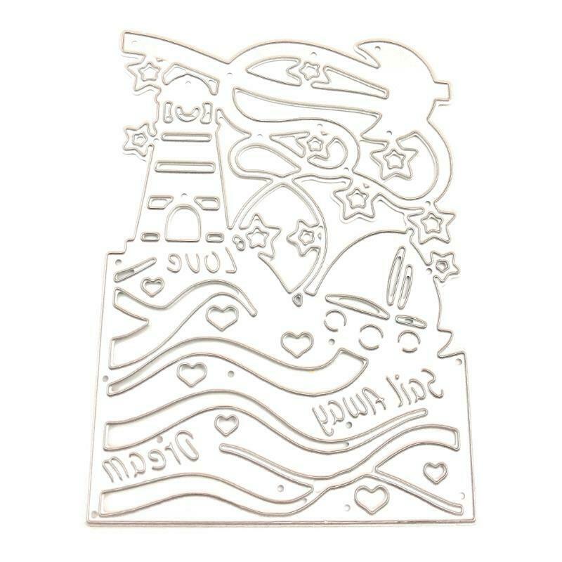 Sail Away Metal Cutting Dies Stencil Scrapbooking DIY Album Stamp Paper Emboss