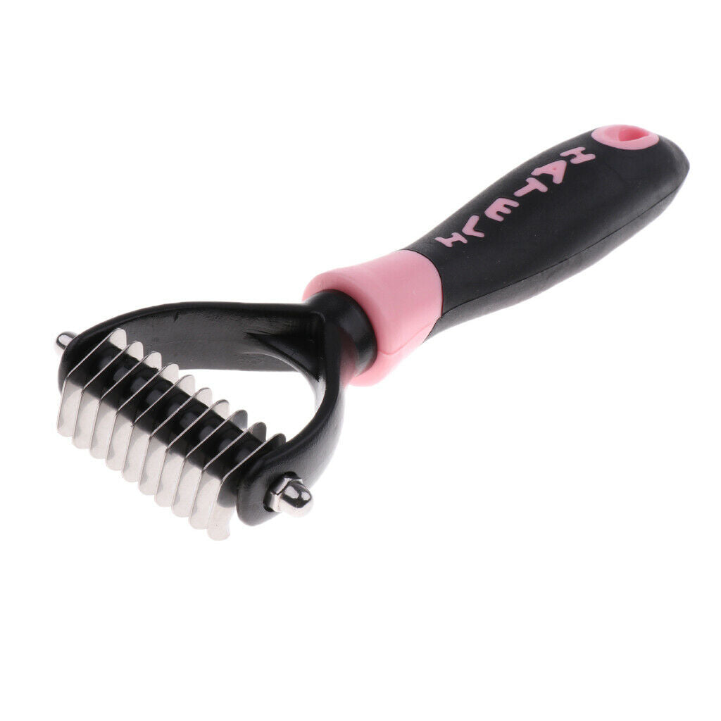 Pet Hair Comb Cats Dogs Grooming Brush Hairdressing Tool Fur Rake Tools Pink