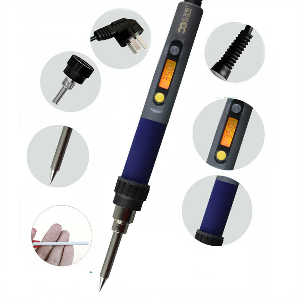 Digital Thermostatic Welding Electric Soldering Iron set 80-480°C 100w backlight