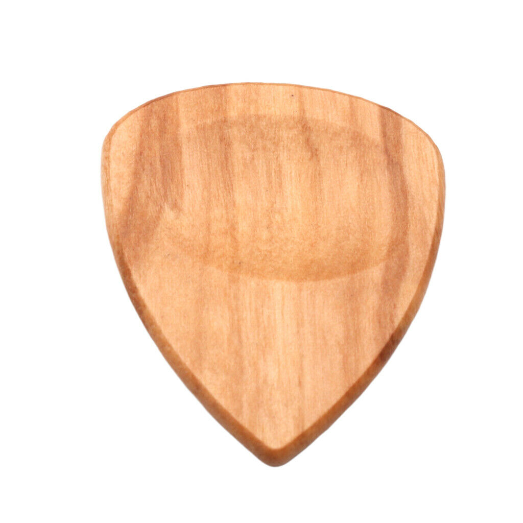 4 Packs Wooden Guitar Picks Set Parts for Music Lovers Performers 27x32mm