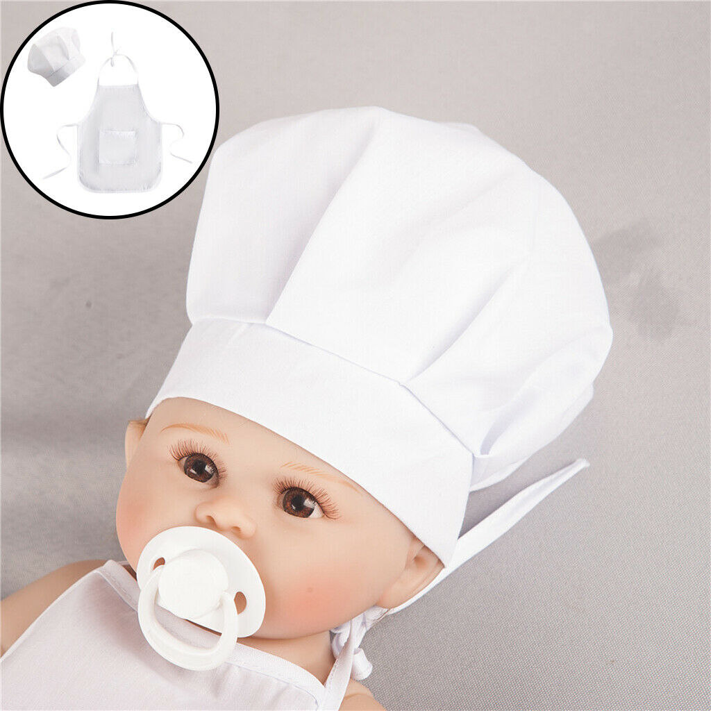 Cotton Baby Newborn Photography Prop Pretend Chef Apron Set Boy Small