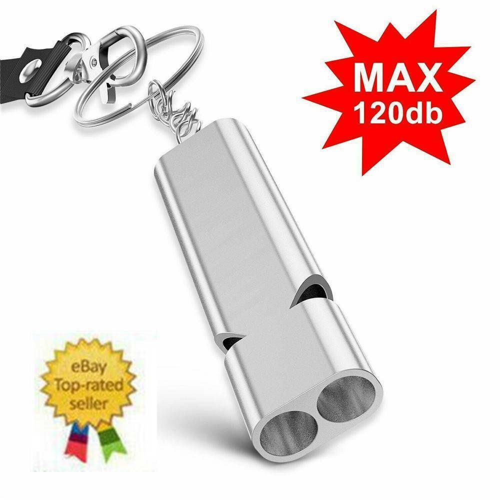 Alloy Aluminum Keychain SOS Emergency Survival Loud Whistle Camping Hiking Toolï¼