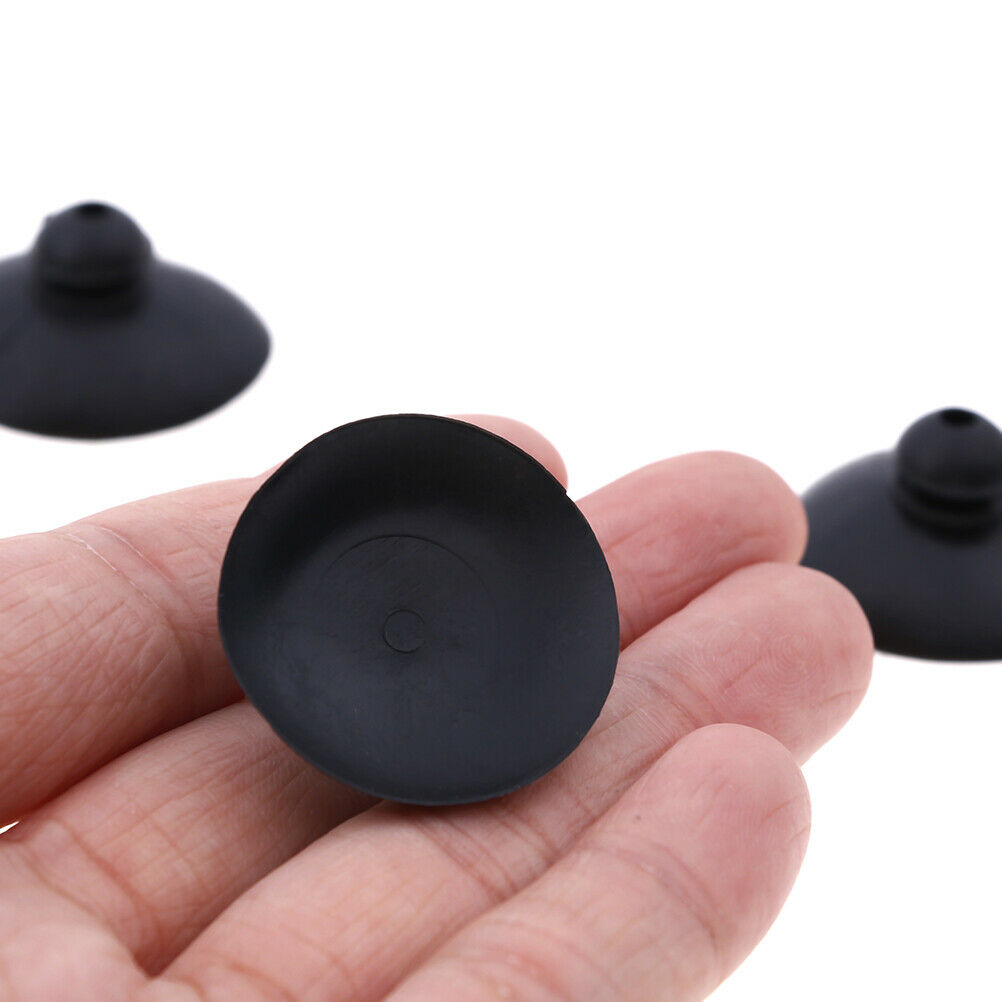 10pcs Black Soft Silicone Suction Cup Clip Sucker Holder Fish Aquarium Tank Tt