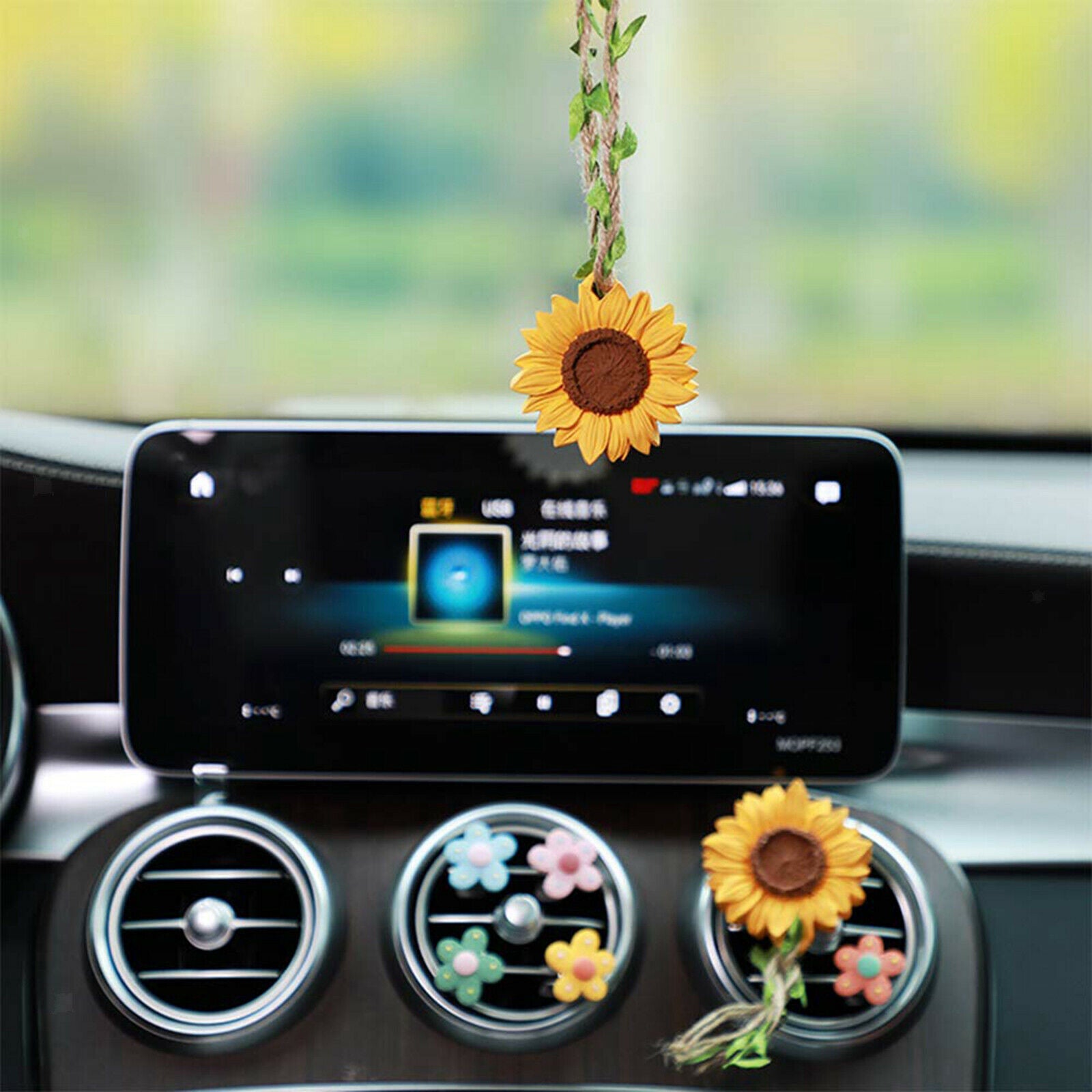 Auto Car Rearview Mirror Charms Pendant Hanging Ornament Air Freshener
