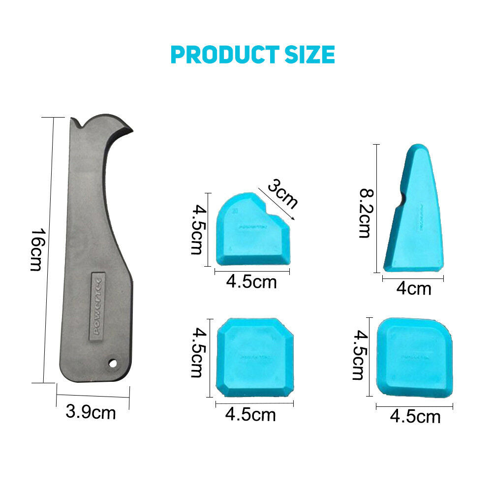 5pc Caulking Tool Caulk Finishing Joint Sealant Grout Remover Scraper Pratical