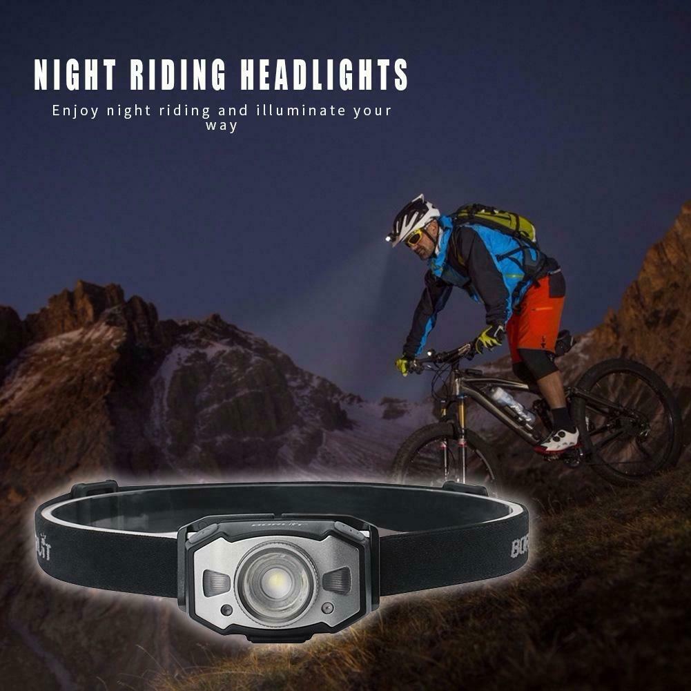 BORUiT LED Headlight XPG2 3030 210LM Zoomable Wave Sensor Headlamp Light