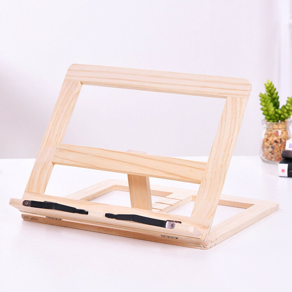 Adjustable Wooden Book Stand Reading Rest Holder Portable Document Stand Tool
