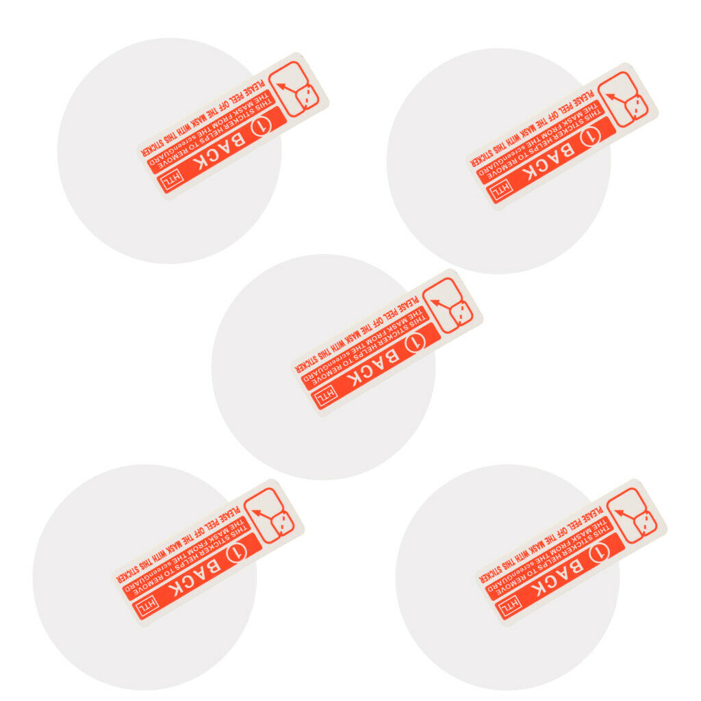 5Pcs Universal 9H 35mm Round Dia Watch Tempered Glass Screen Protector Film