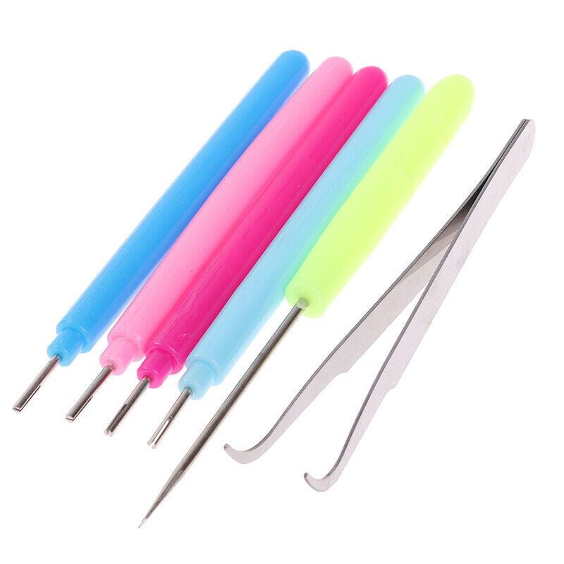 6Pcs Tweezer Quilling Needles Slotted Pen Tool Kit Quilling Paper DIY S.l8