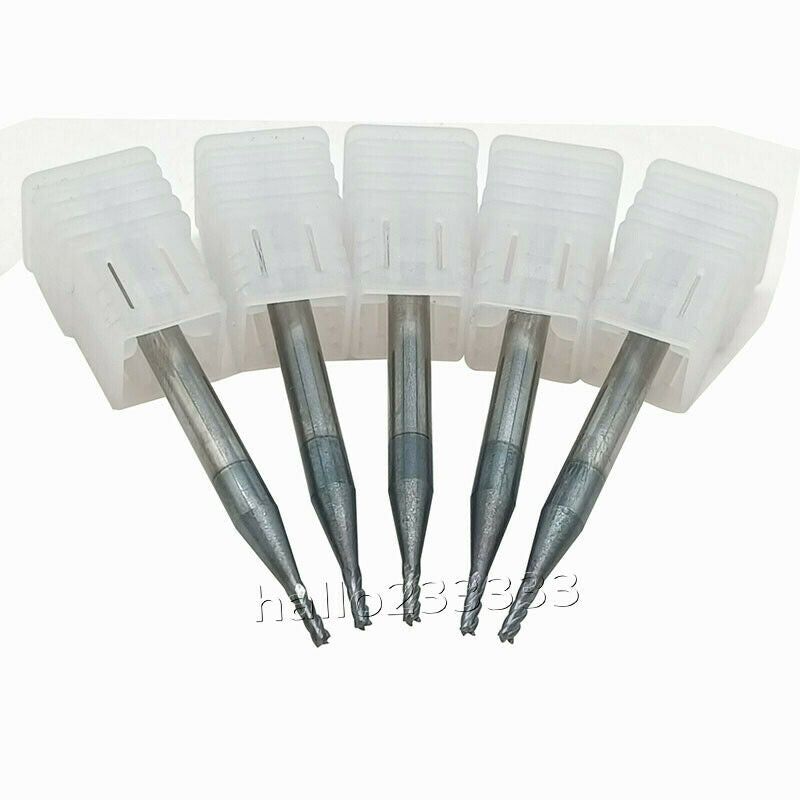 2PC HRC60° φ1.5×50-4F 1.5mm 4Flute Tungsten steel Carbide End Bit Milling Cutter