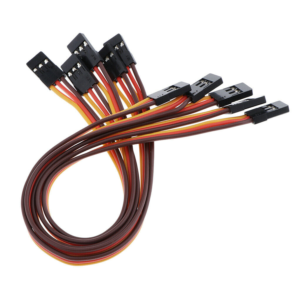 5 Pack Male to Male Extension Cable Wire Line Metal 3-Color EU-D600-132