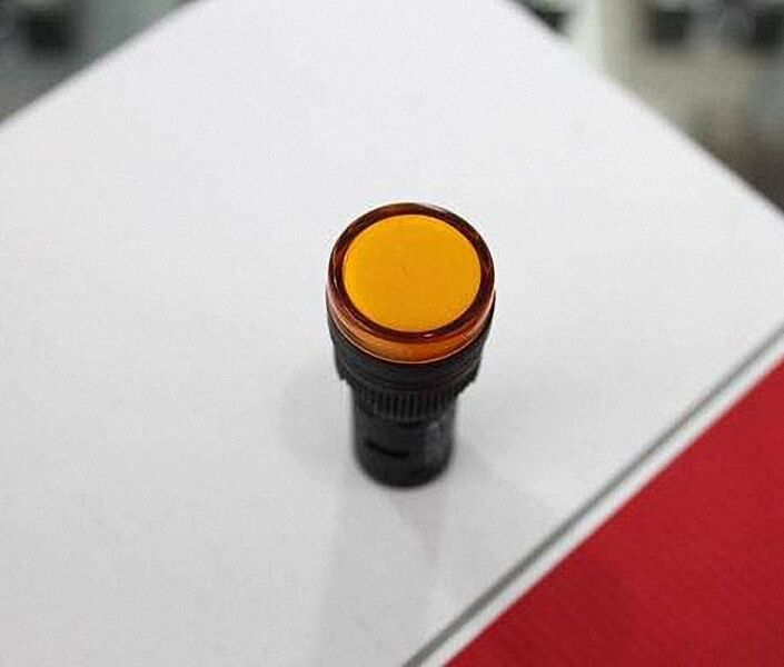 New 5pcs New 220V 22mm Yellow LED Indicator Pilot Signal Light Lamp [M1]