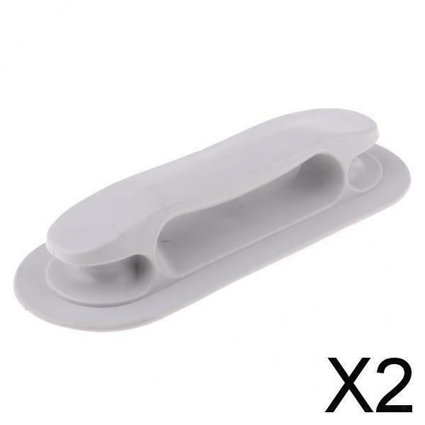 2X PVC Grab Handle for Inflatable Boat Rubber Dinghy Kayak Canoe Style 2 Gray