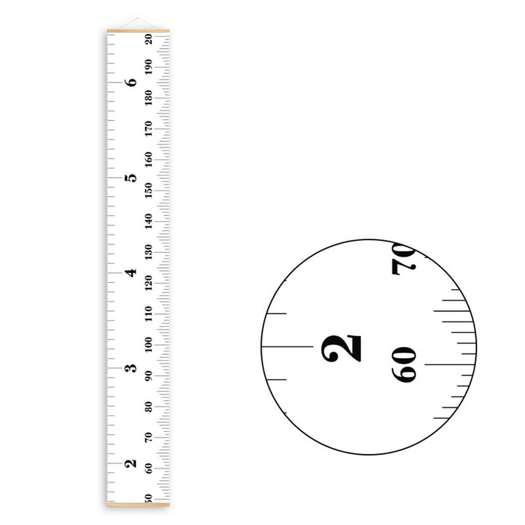 Canvas Wall Hanging Baby Growth Chart Ruler for Kids Boys Girls Measuring