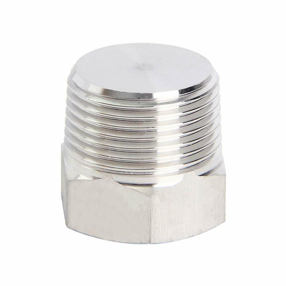 4Pc 3/8" NPT Male Stainless Steel Outer Hex Thread Plug Socket Pipe Plug