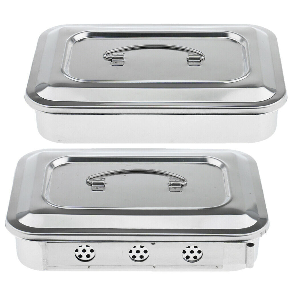 New Medication Sterilizer Box Stainless Steel Dish Disinfection Instrument Tray