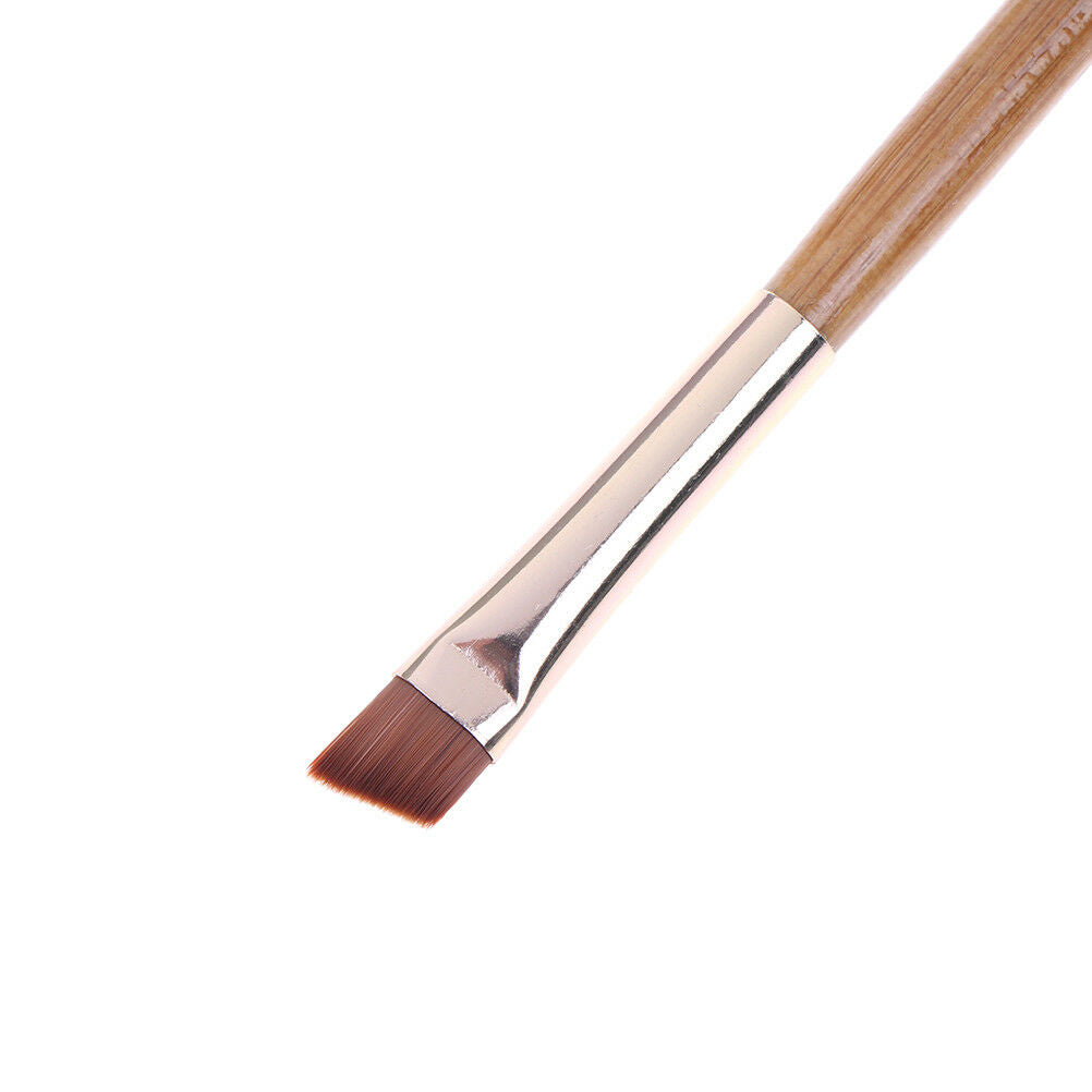 Beauty Makeup Bamboo Handle Eyebrow Brush + Eyebrow Comb Double-Ended Brus_gu Pb