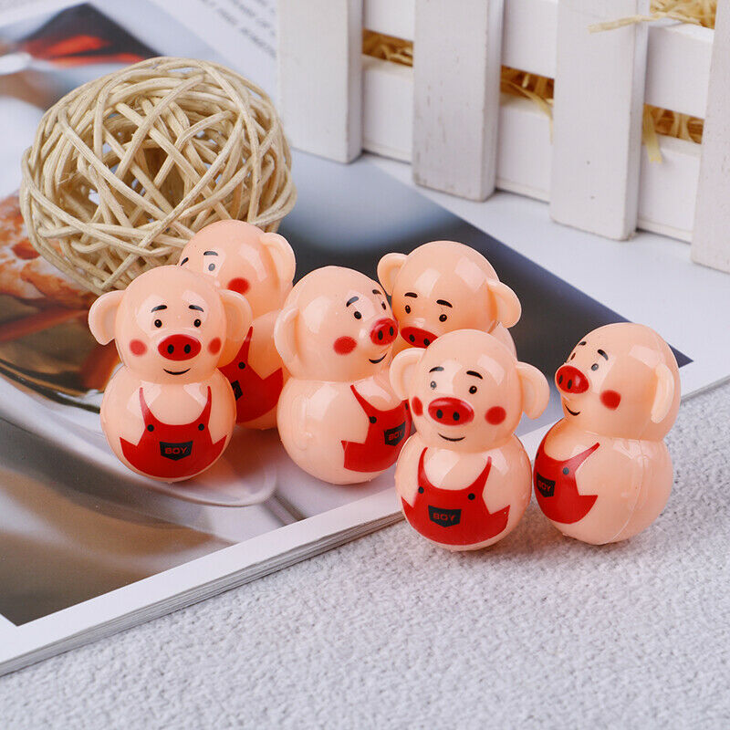 2Pcs Baby cute funny tumbler piggy toys kids learning tumbler toys giftsJ.l8